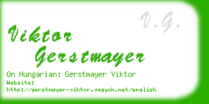viktor gerstmayer business card